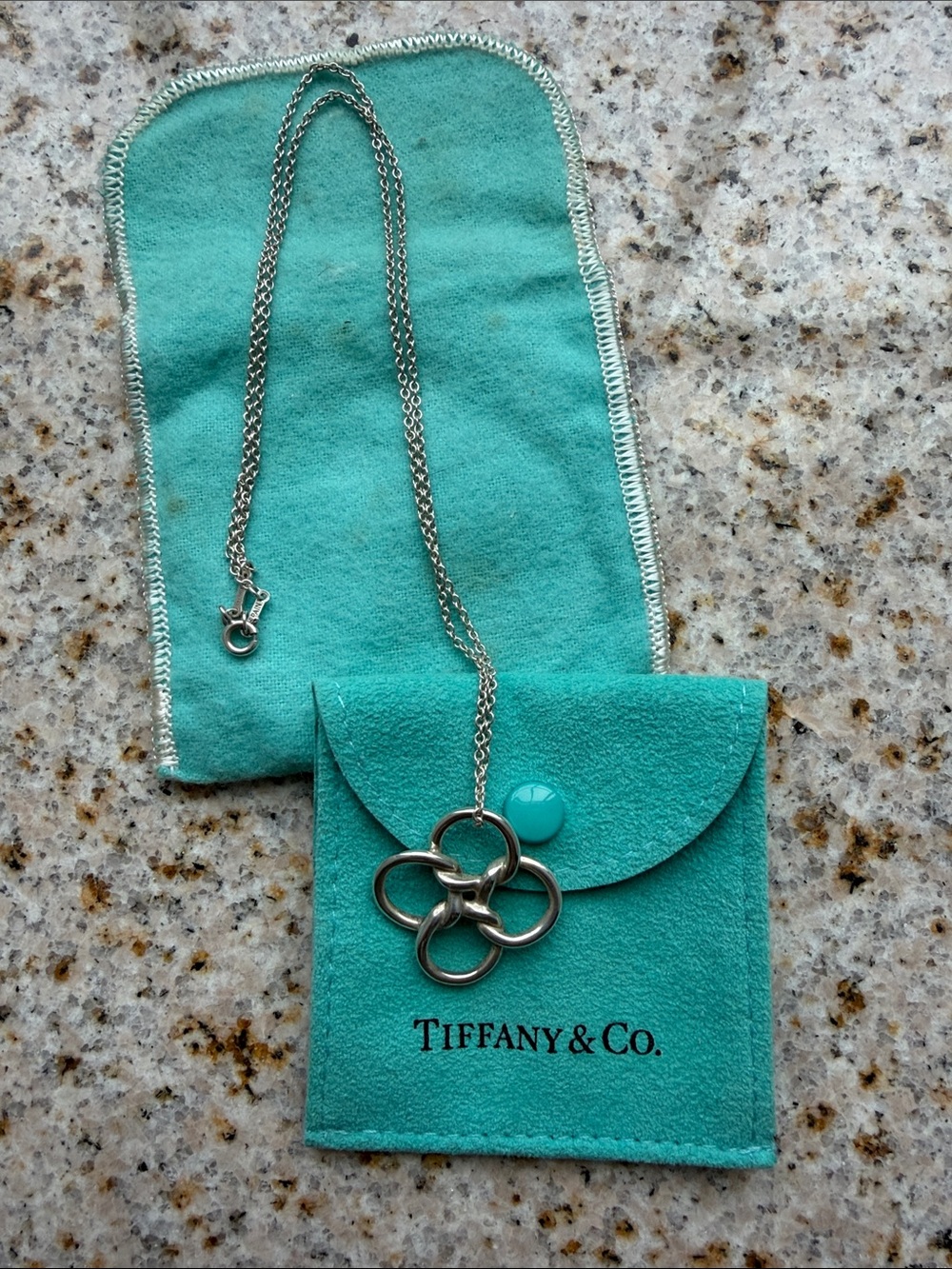 Tiffany & Co. Silver Elsa Peretti 
Quadrifoglio Pendant